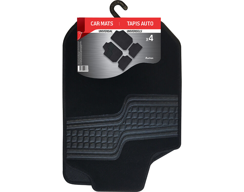 TAPETE AUCHAN ALCATIFA E BORRACHA PACK 4 UNIDADES