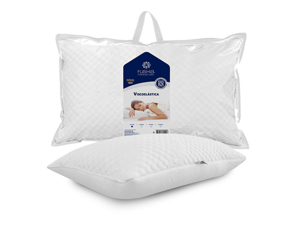 ALMOFADA VISCOEL&Aacute;STICA FUSHIA 70X40CM