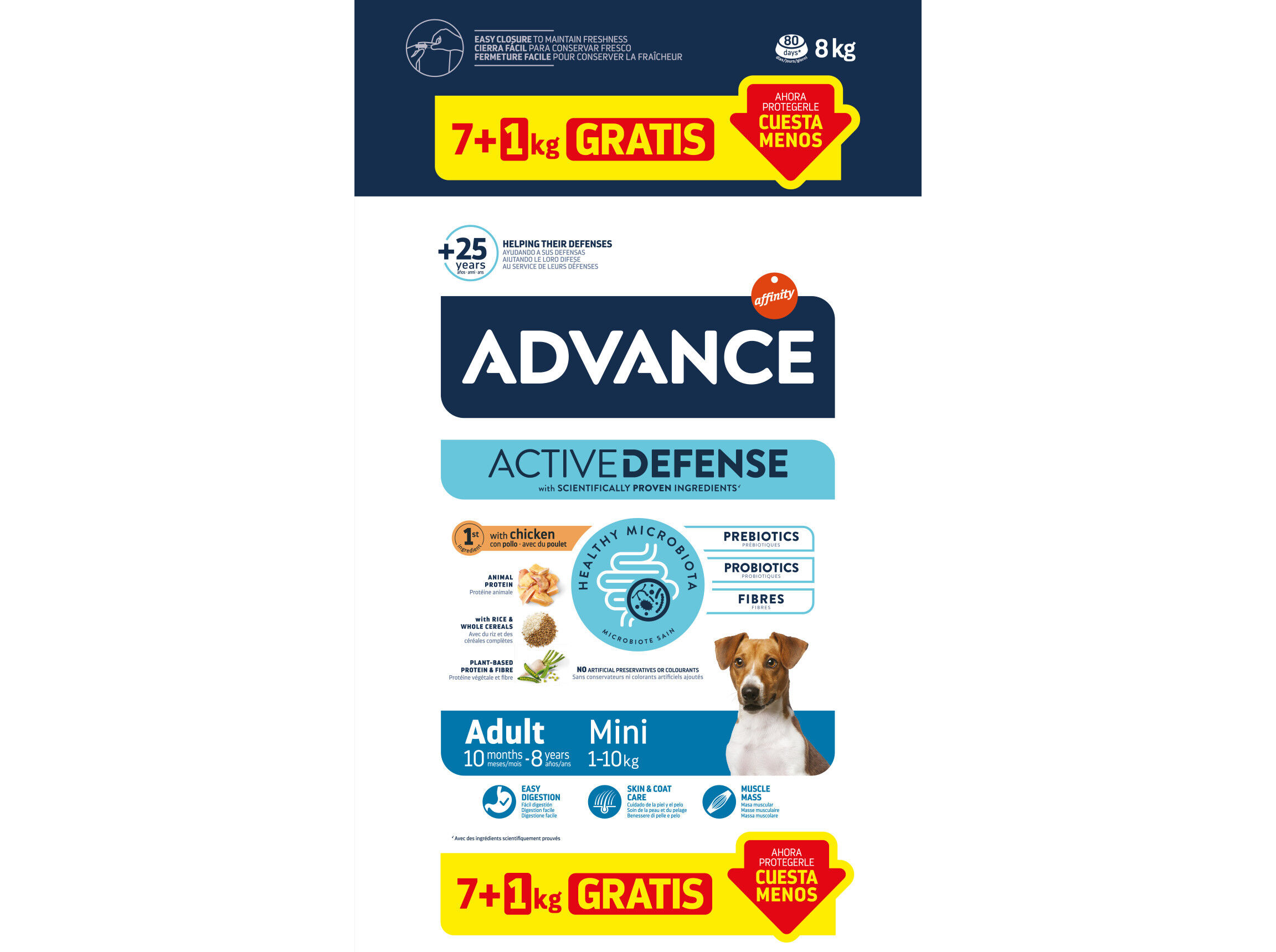 RA&Ccedil;&Atilde;O PARA C&Atilde;O ADVANCE MINI ADULTO FRANGO 7+1KG image number 1