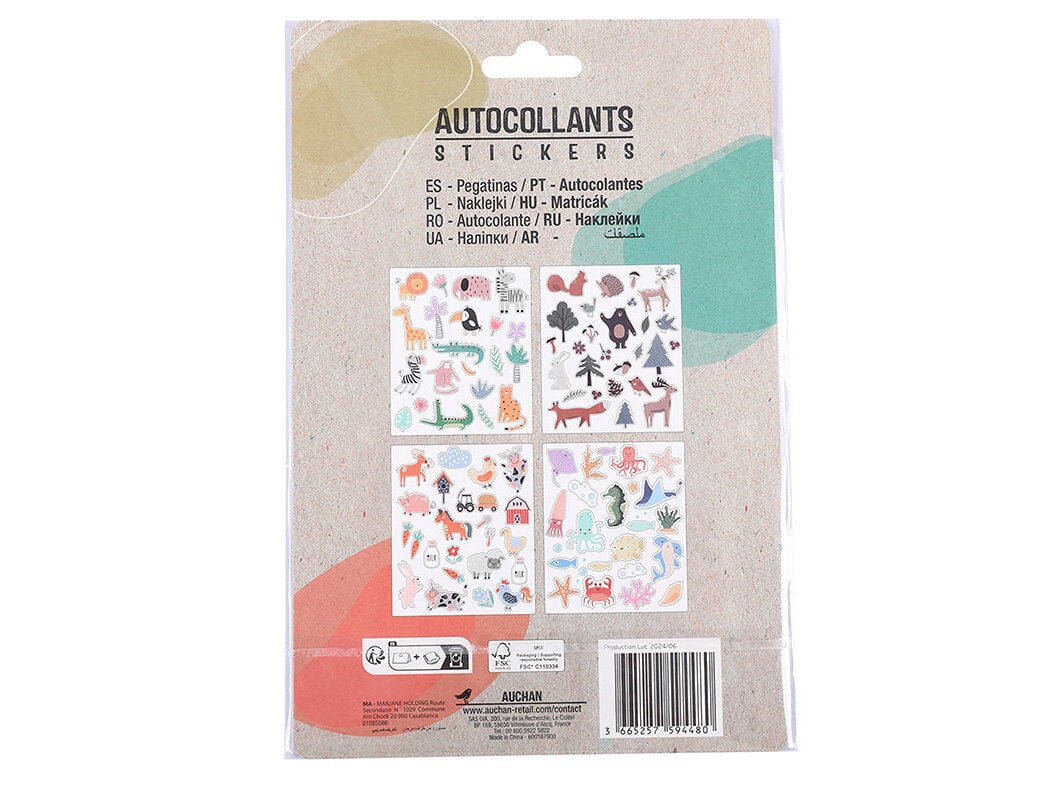 AUTOCOLANTES AUCHAN SORTIDOS image number 1