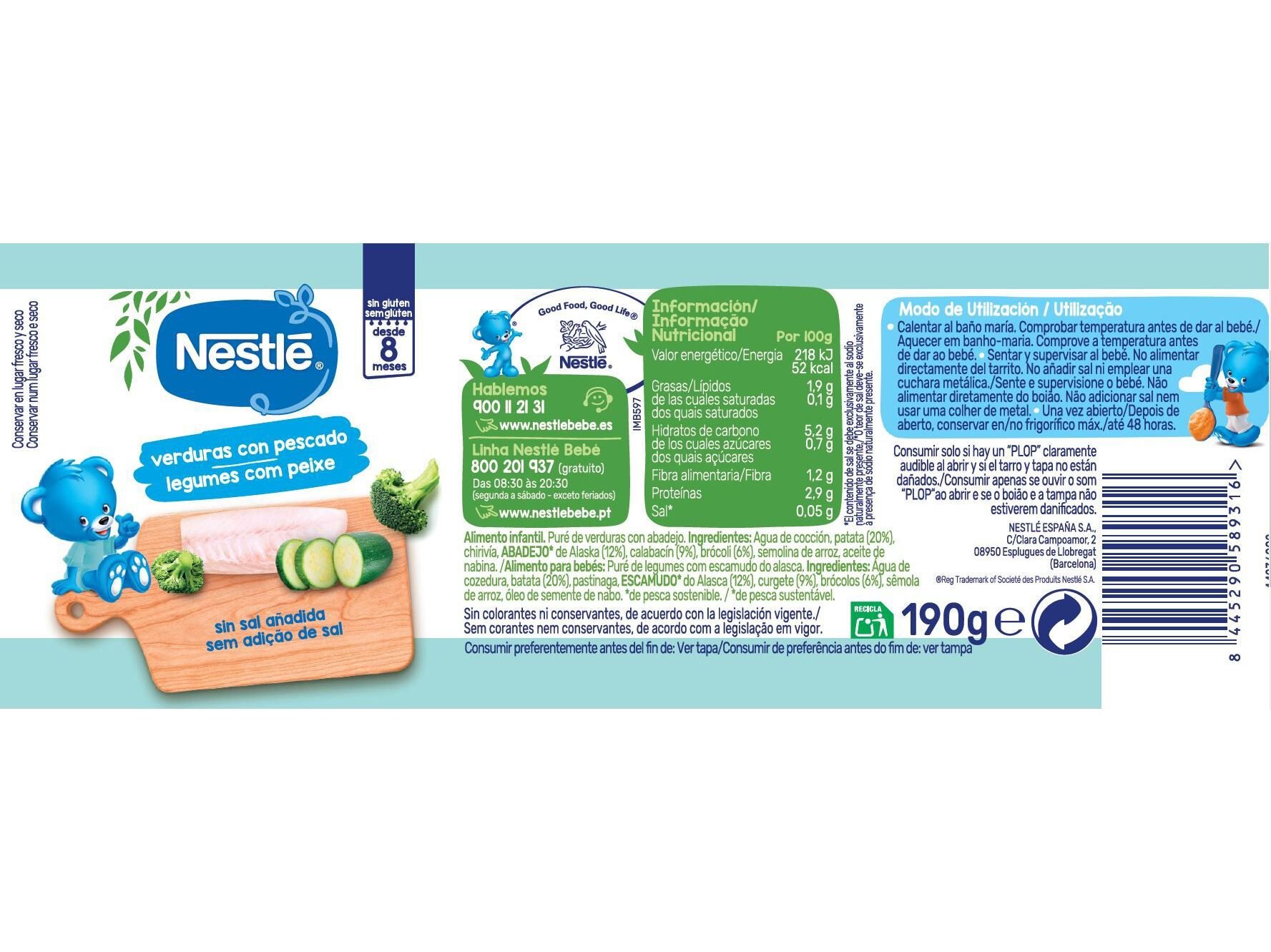 REFEI&Ccedil;&Atilde;O NESTL&Eacute; LEGUMES COM PEIXE 190G image number 1
