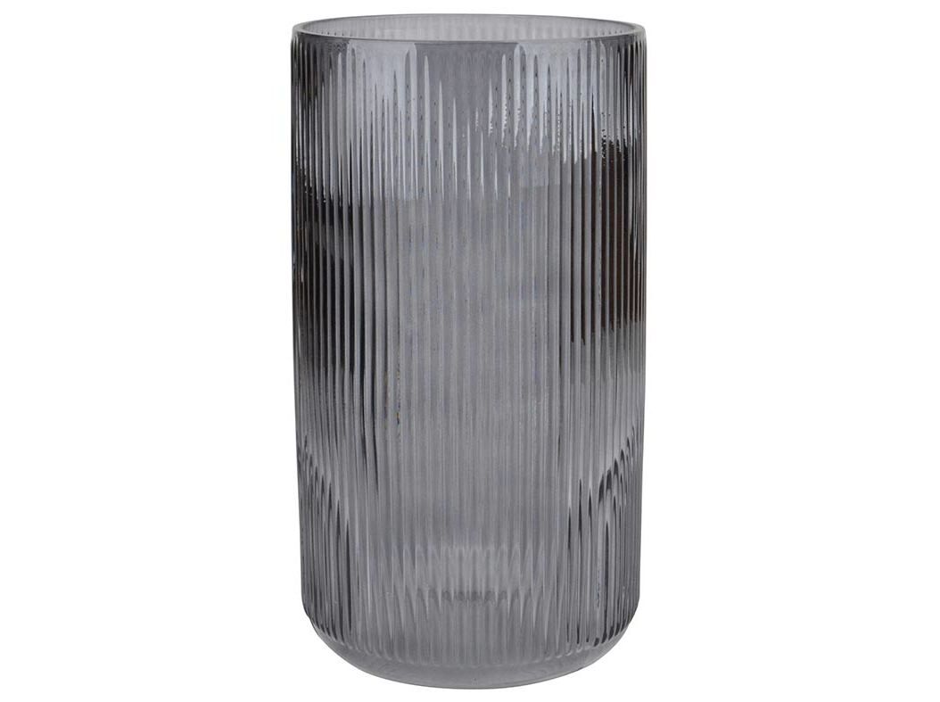 VASO ACTUEL VIDRO CINZENTO 14X27CM