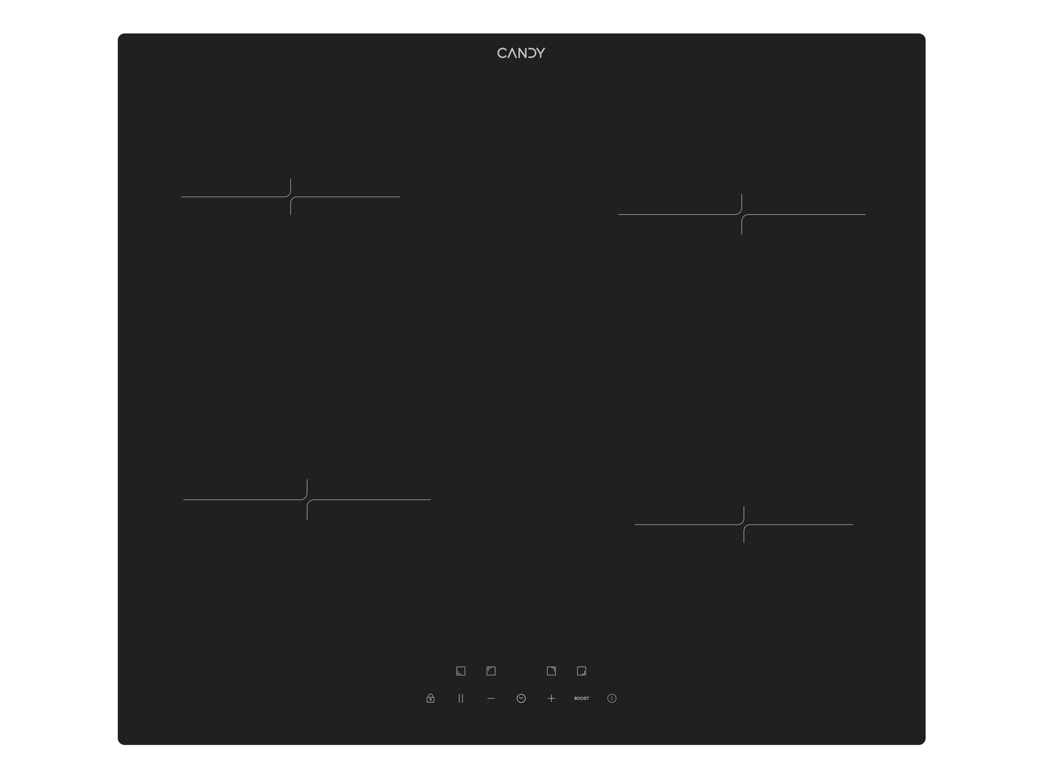 PLACA INDU&Ccedil;&Atilde;O CANDY CI642CA 4 ZONAS 60 CM