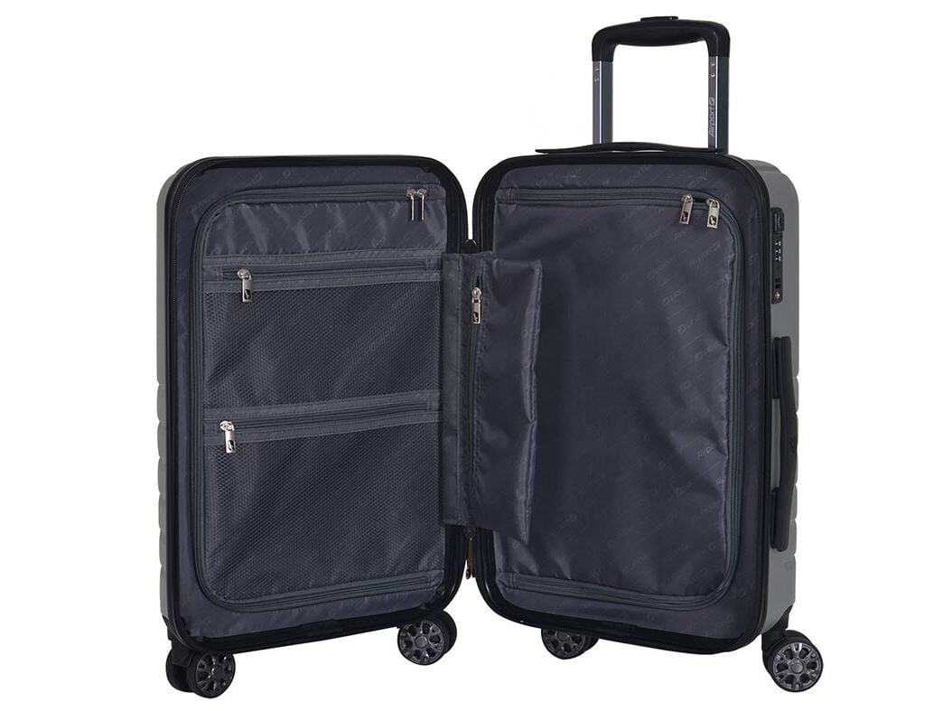 MALA DE CABINE AIRPORT R&Iacute;GIDA CINZENTO COM 8 RODAS 55CM image number 2