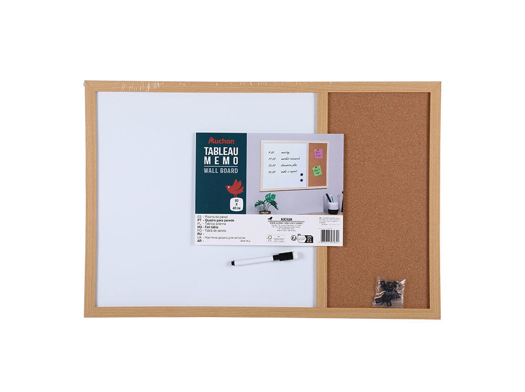 QUADRO DE MENSAGENS AUCHAN 60X40CM