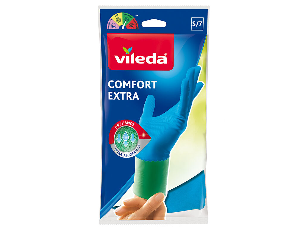 LUVAS VILEDA COMFORT EXTRA TAMANHO PEQUENO-M&Eacute;DIO