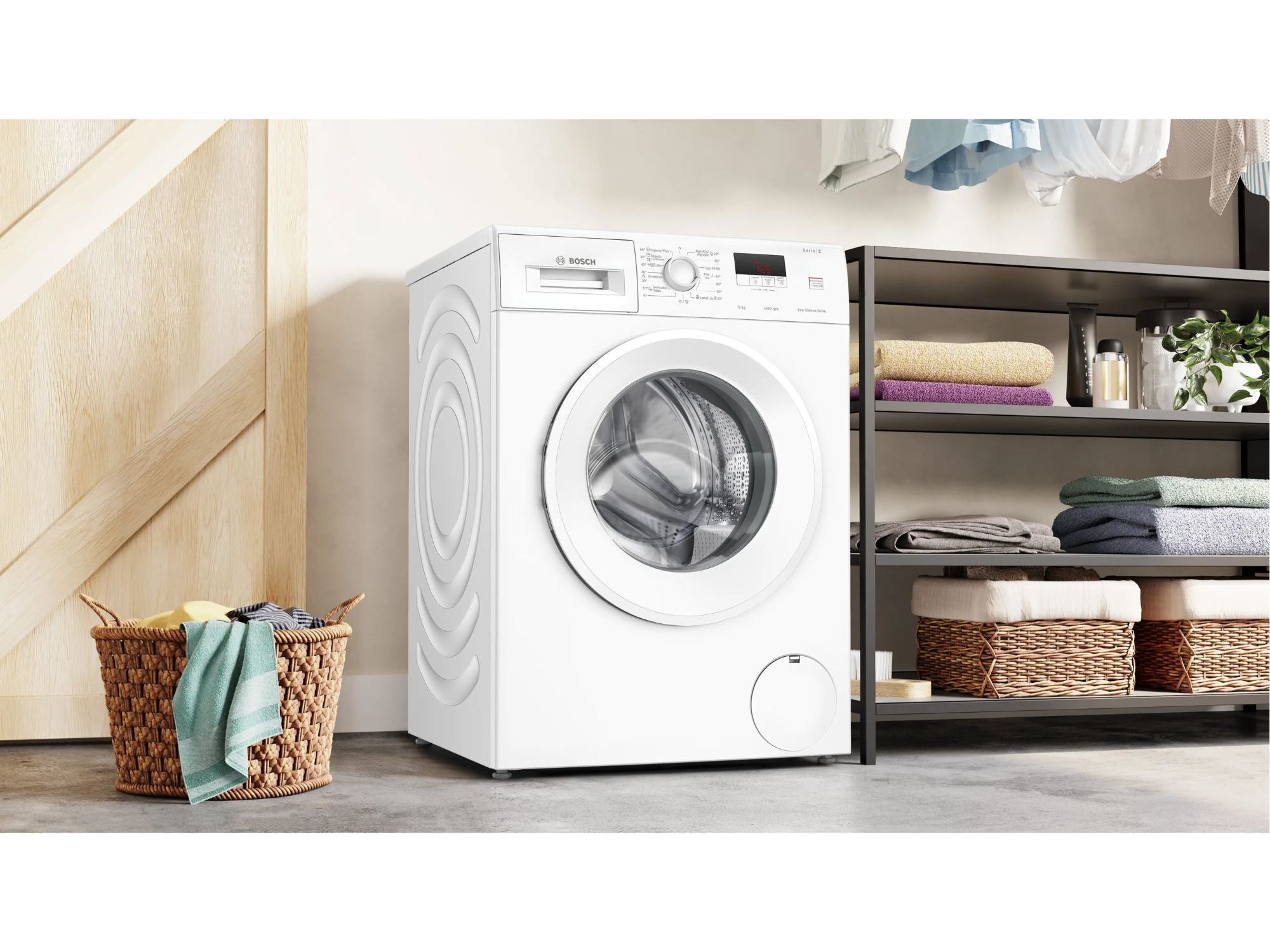 MAQUINA DE LAVAR ROUPA BOSCH WGE03400EP - BRANCO A 8KG image number 3