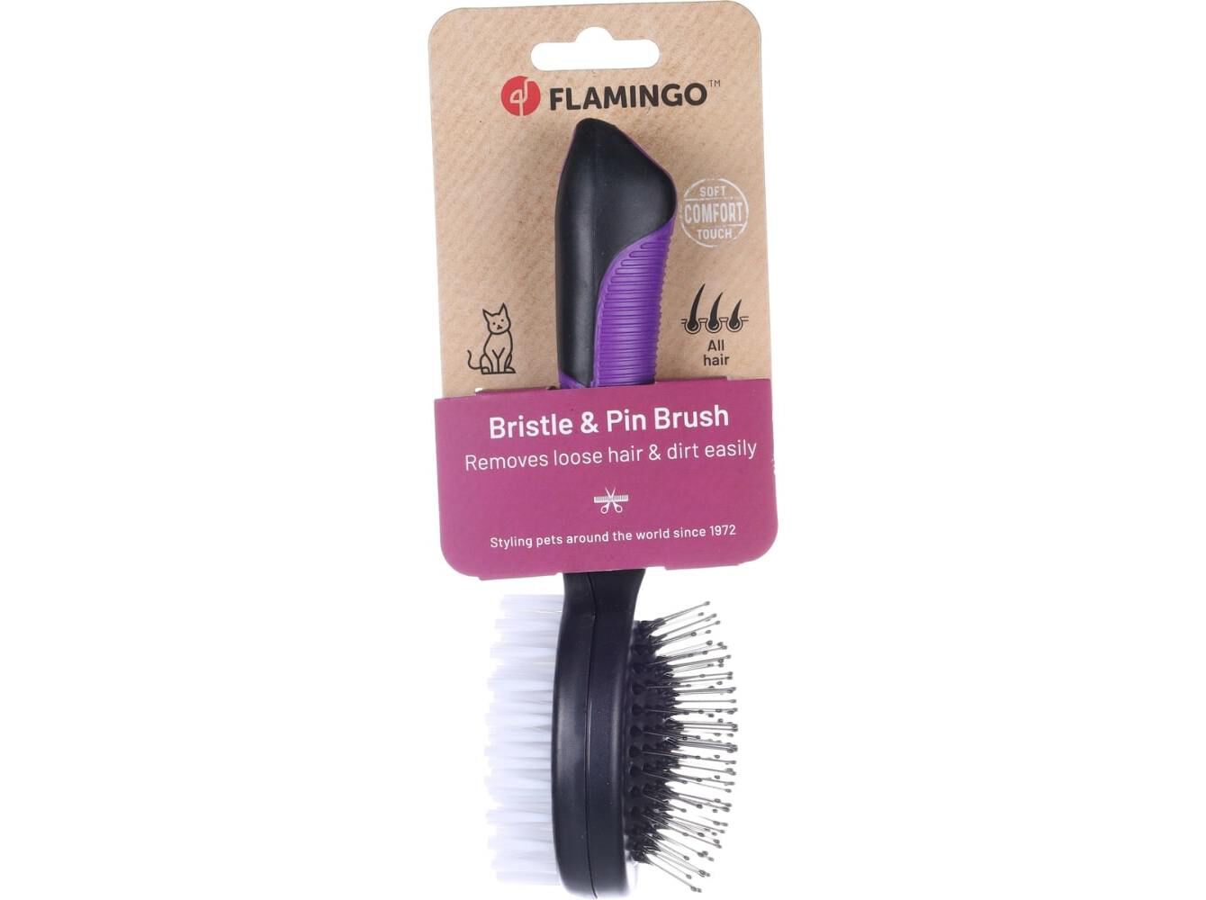 ESCOVA DUPLA FLAMINGO PARA GATO image number 1