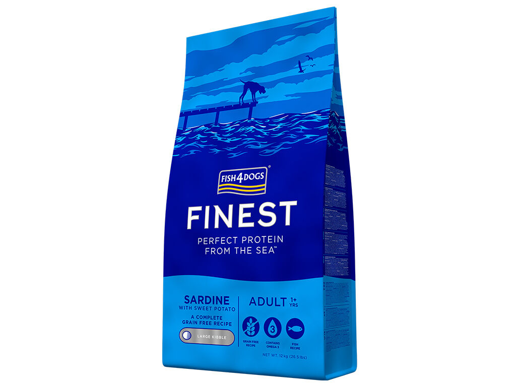 RA&Ccedil;&Atilde;O C&Atilde;O FISH4DOGS SARDINHA 12KG image number 1