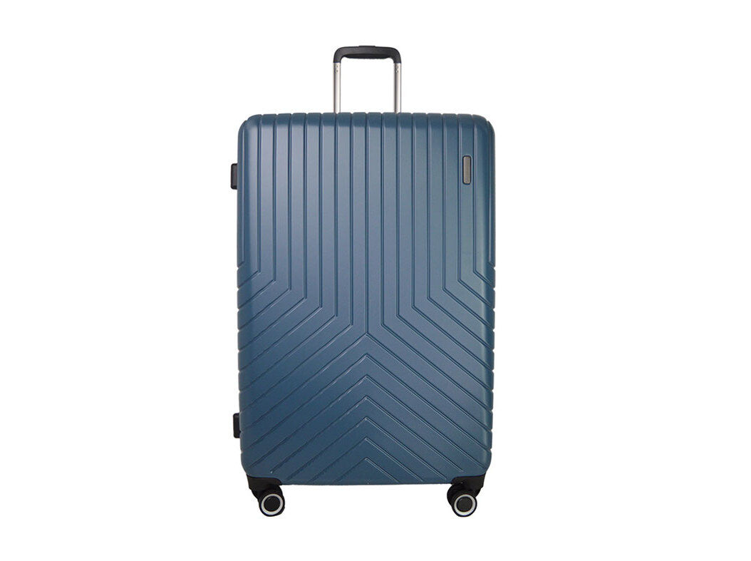 MALA DE VIAGEM R&Iacute;GIDA AIRPORT AZUL METAL 8 RODAS 50X77X30CM