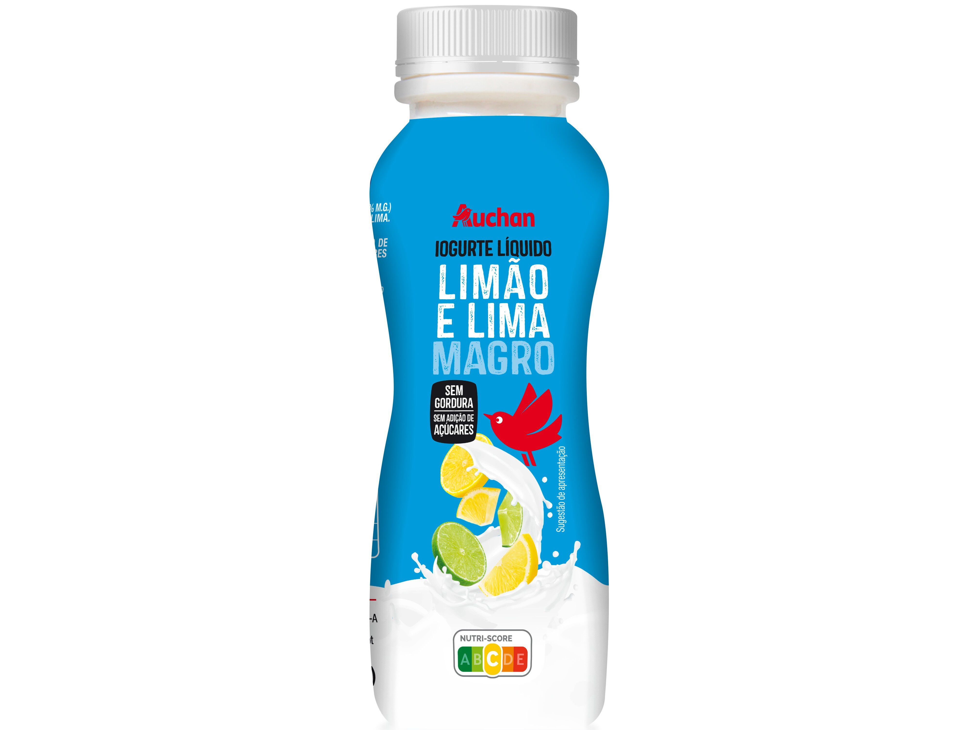 IOGURTE L&Iacute;QUIDO MAGRO AUCHAN LIMA LIM&Atilde;O 160G image number 0