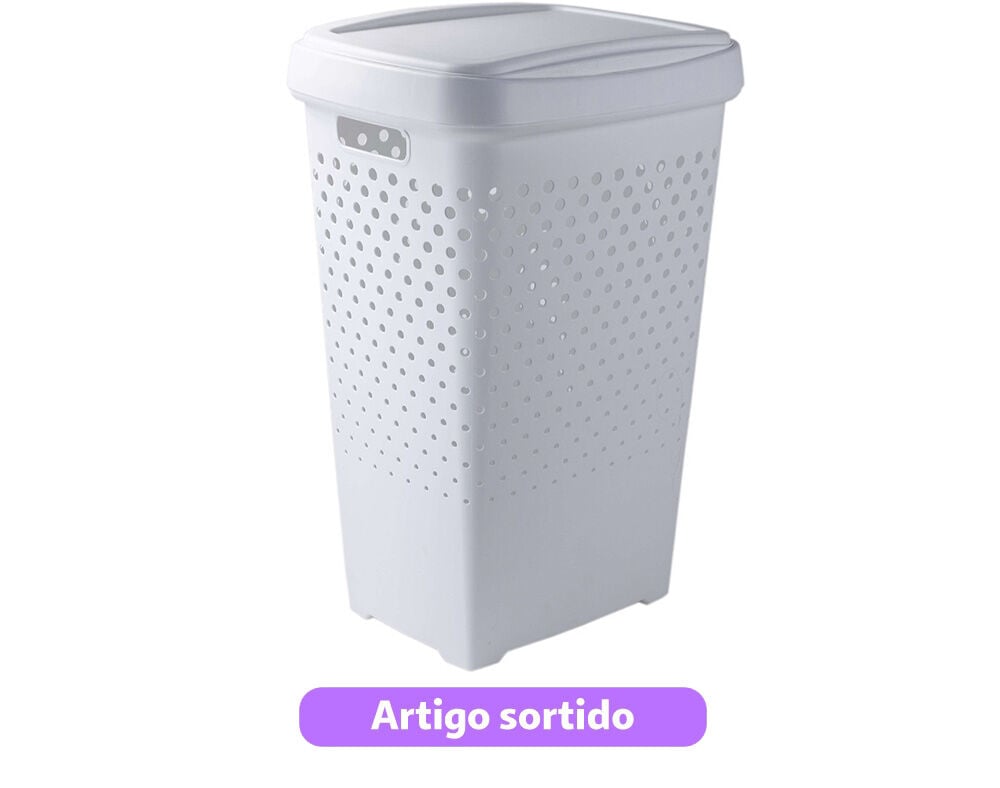 CESTO PARA ROUPA SUJA CODIL 70L CORES SORTIDAS