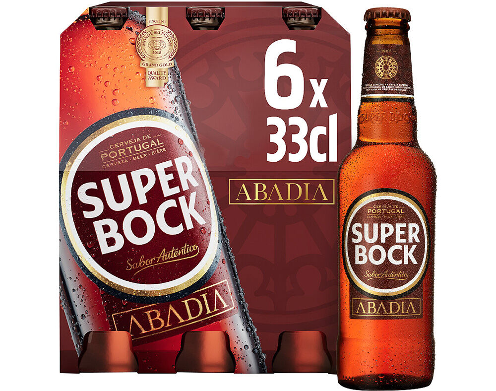 CERVEJA SUPER BOCK ABADIA COM &Aacute;LCOOL TARA PERDIDA 6X0.33L
