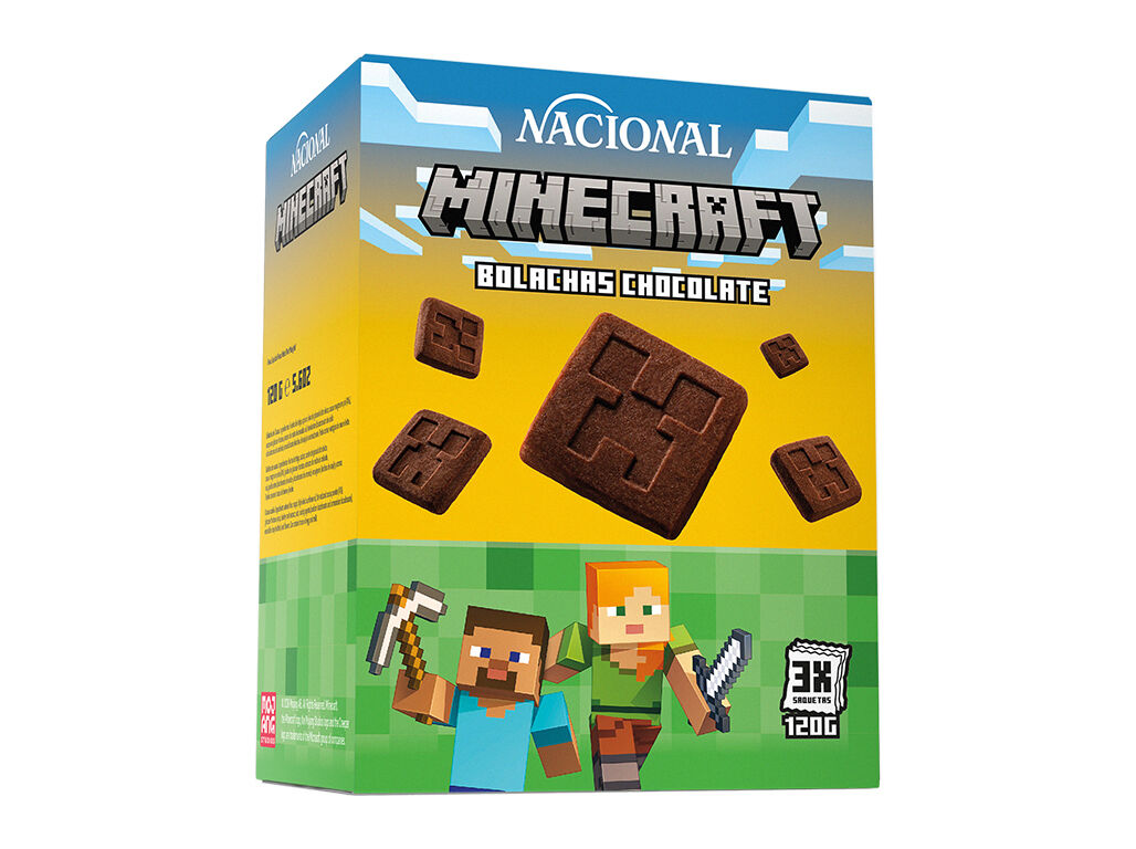 BOLACHAS NACIONAL CHOCOLATE MINECRAFT 120G image number 1