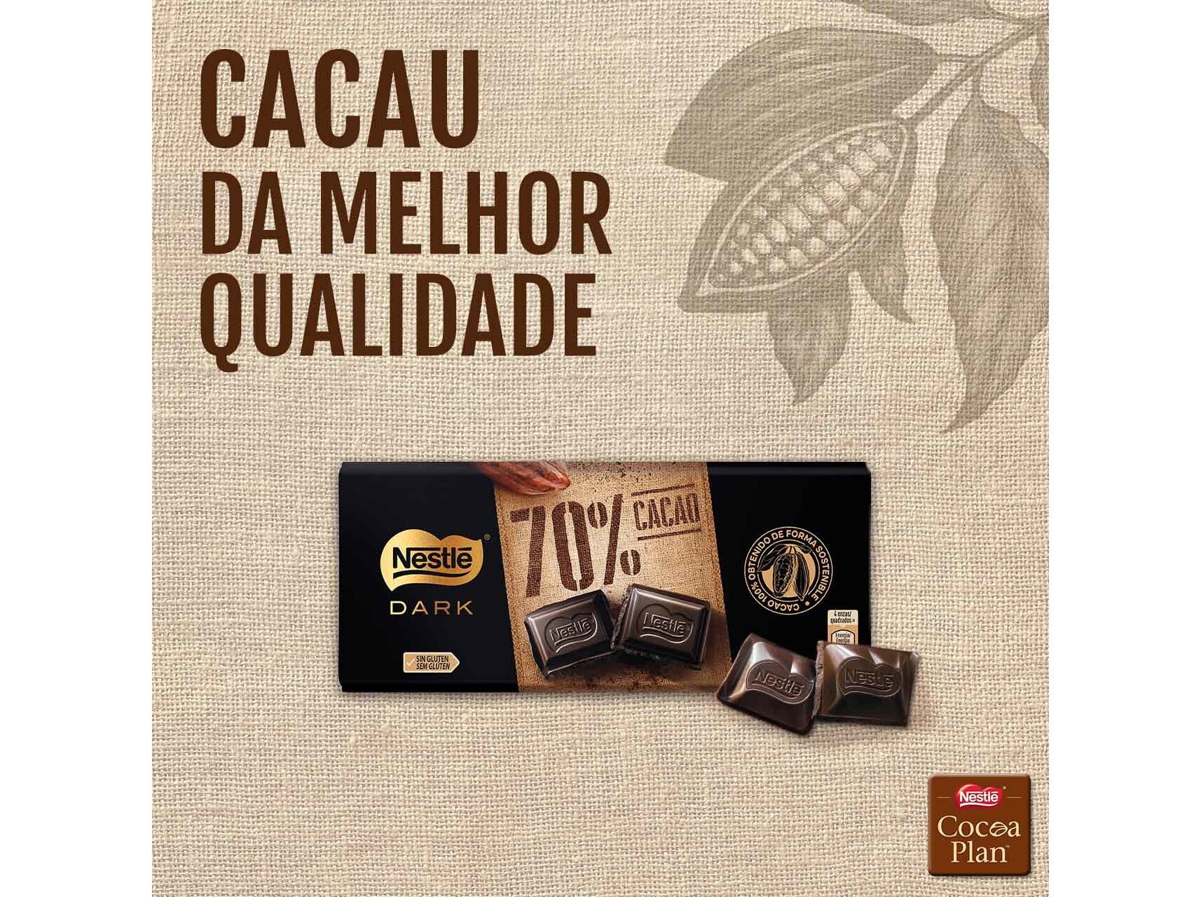 TABLETE NESTL&Eacute; EXTRAFINO 70% CACAU 120G image number 2