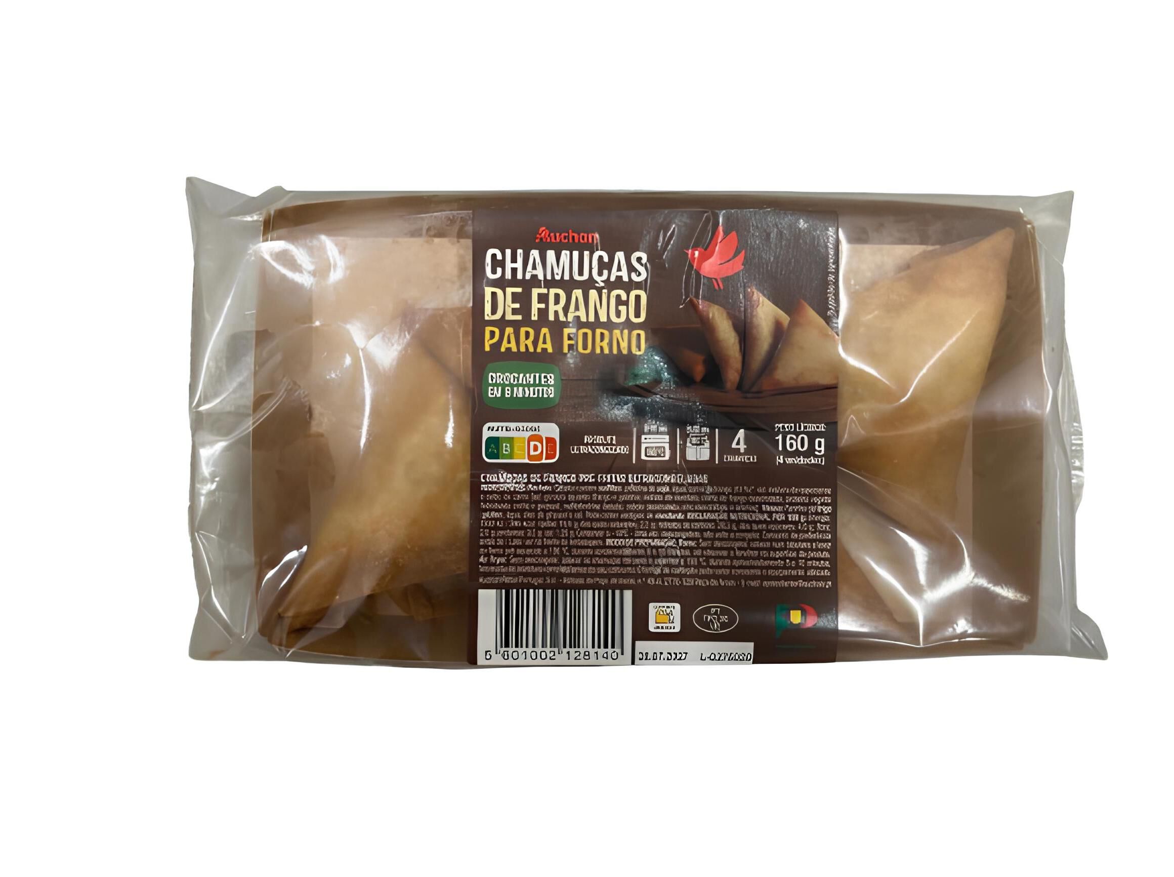CHAMU&Ccedil;AS DE FRANGO AUCHAN PARA FORNO E AIR-FRYER 4UN 160G image number 0