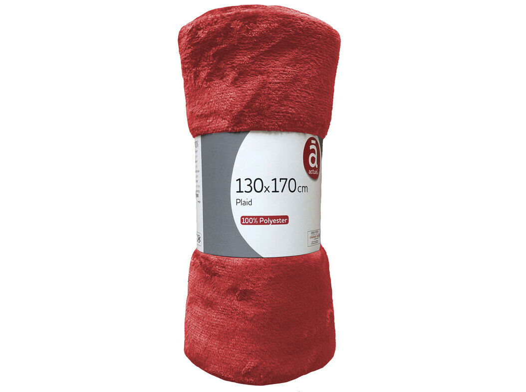 MANTA ACTUEL VERMELHO FLANELA 130X170CM