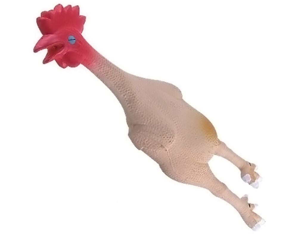 BRINQUEDO PARA C&Atilde;O BRIBON GALO BORRACHA 24CM