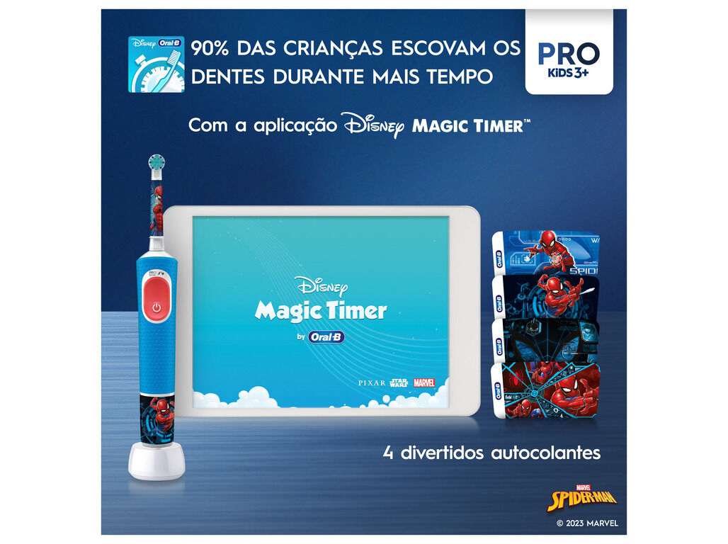 ESCOVA ELECTRICA ORAL-B VITALITY PRO KIDS 3+ SPIDERMAN image number 3