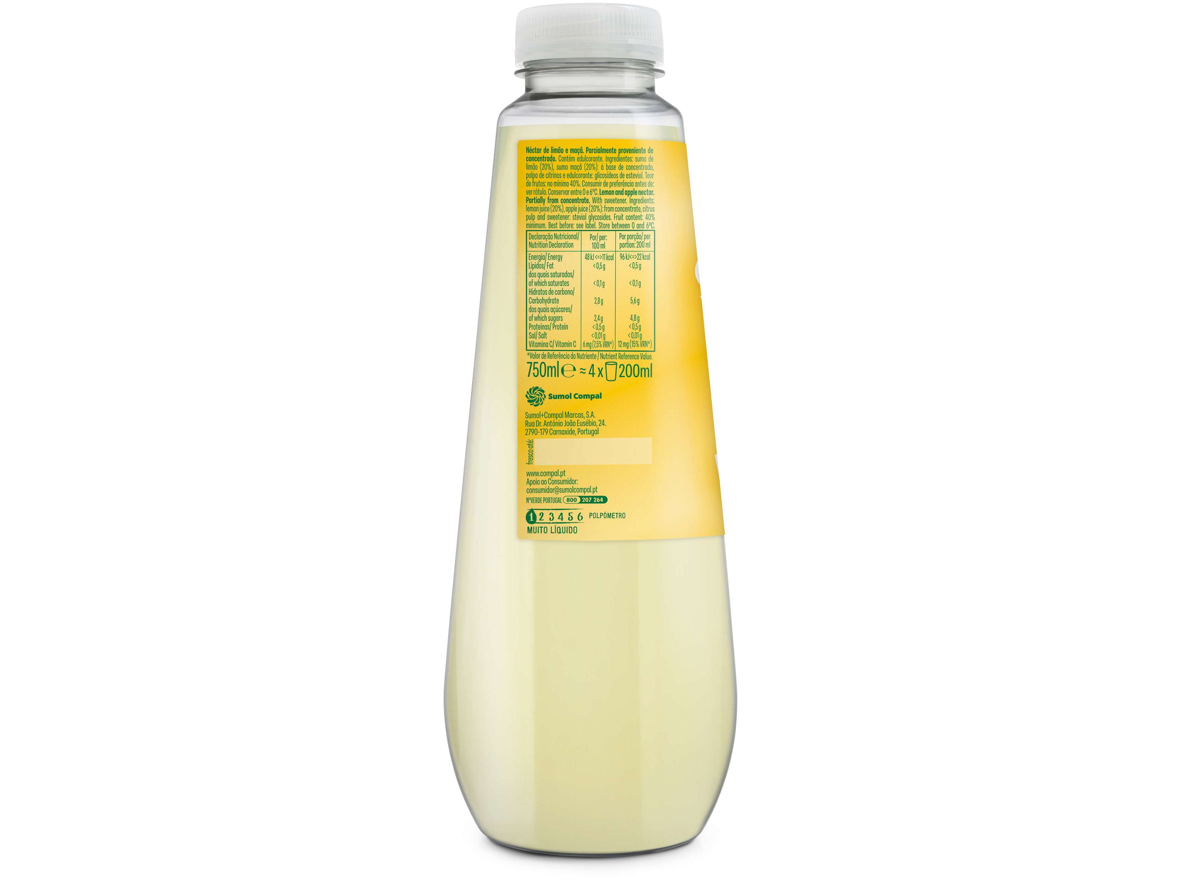SUMO COMPAL FRESCO LIMONADA LIM&Atilde;O DO ALGARVE 0.75L (SDR) image number 1
