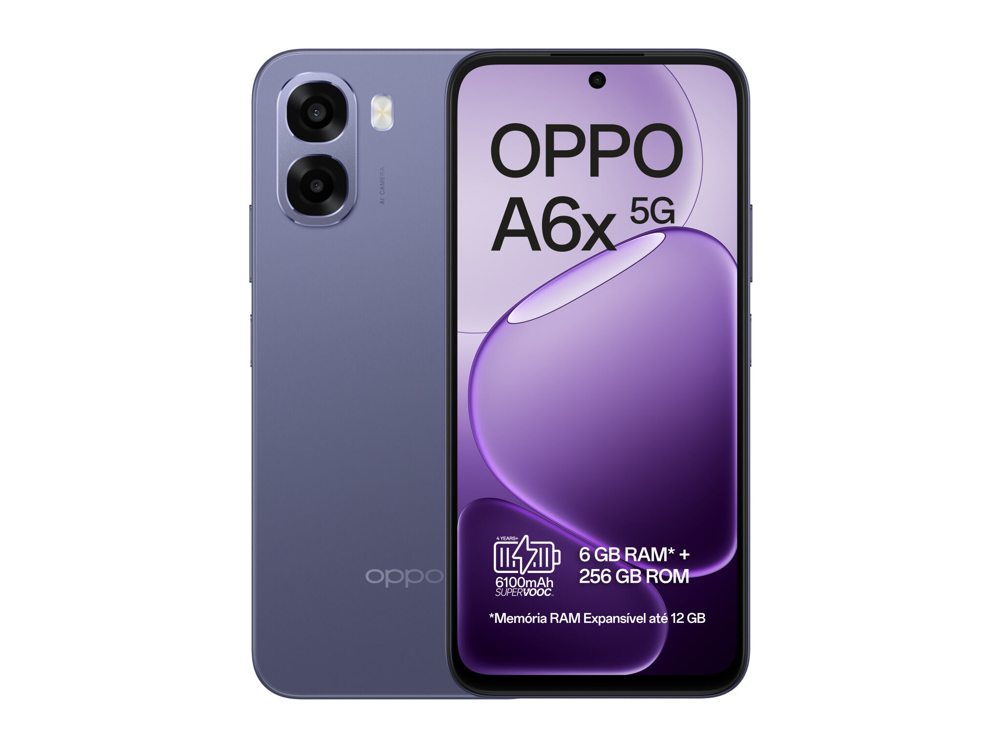 SMARTPHONE OPPO PRETO AMETISTA 6/256GB A6X 5G