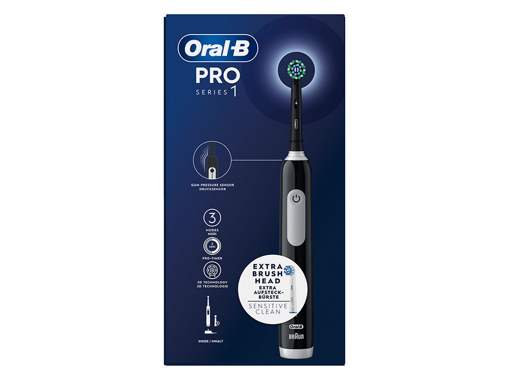 ESCOVA DE DENTES EL&Eacute;TRICA ORAL-B PRO SERIES 1 PRETO image number 1