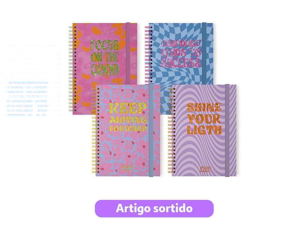 AGENDA SEMANAL AMBAR INSPIRATION 14.7X21CM MODELOS SORTIDOS