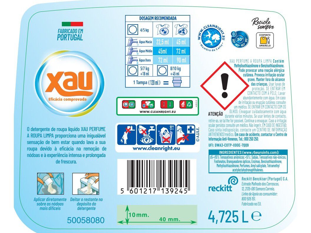 DET. ROUPA M&Aacute;Q. XAU ROUPA LIMPA 105D image number 1