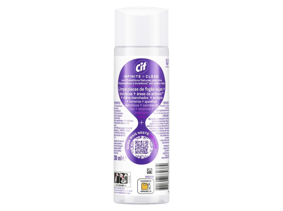 LIMP. MULTISUPERF&Iacute;CIES CIF INFINITE C. LAVANDA REC 280ML image number 1