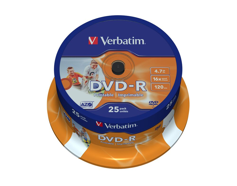 DVD-R VERBATIM 16X4.7GB PR PACK 25 VBDVD019