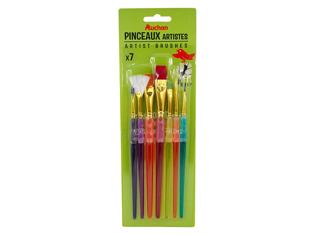 CONJUNTO 7 PINCEIS AUCHAN SORTIDOS