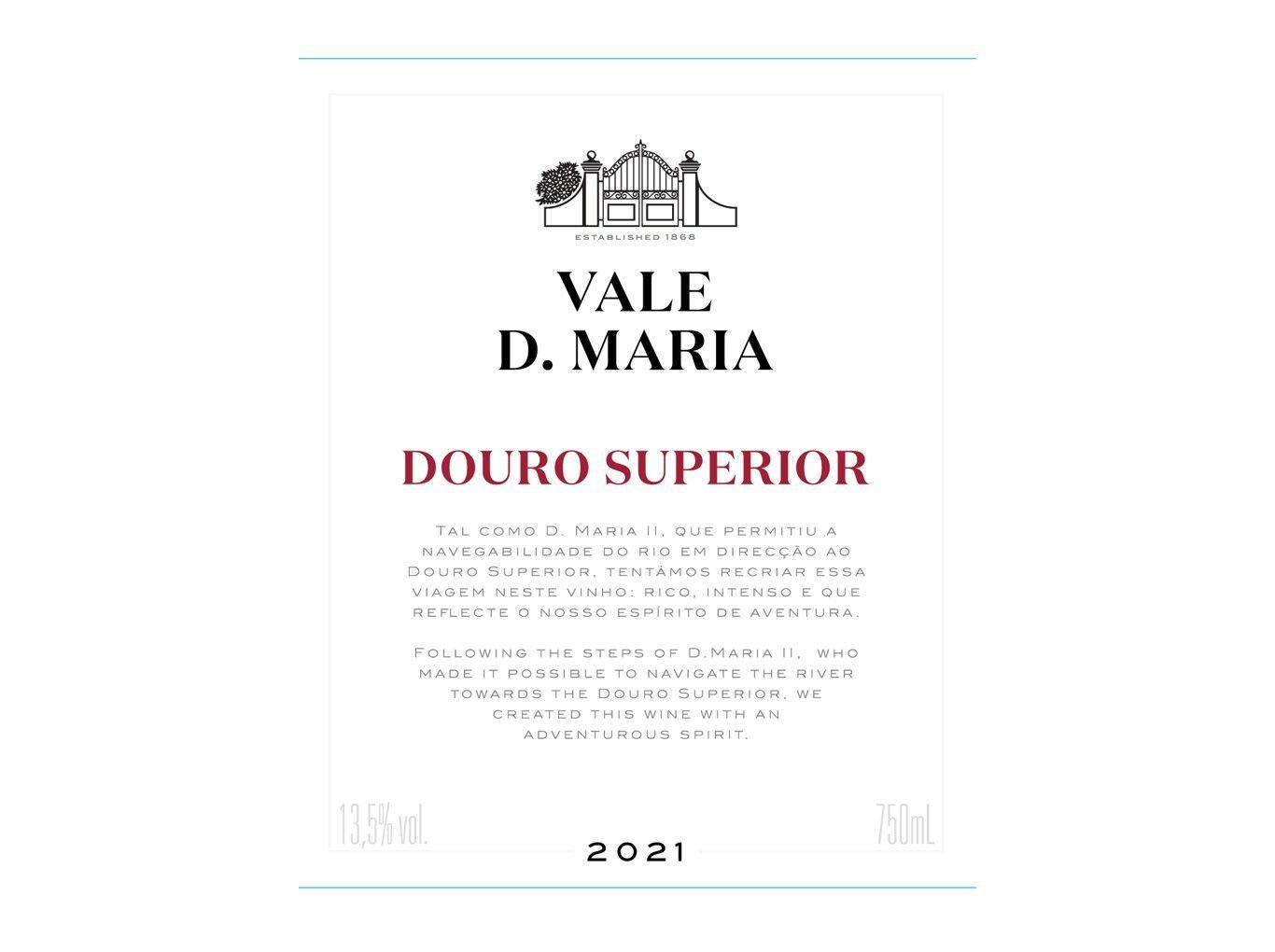 VINHO BRANCO VALE DONA MARIA DOURO SUPERIOR 0.75L image number 2