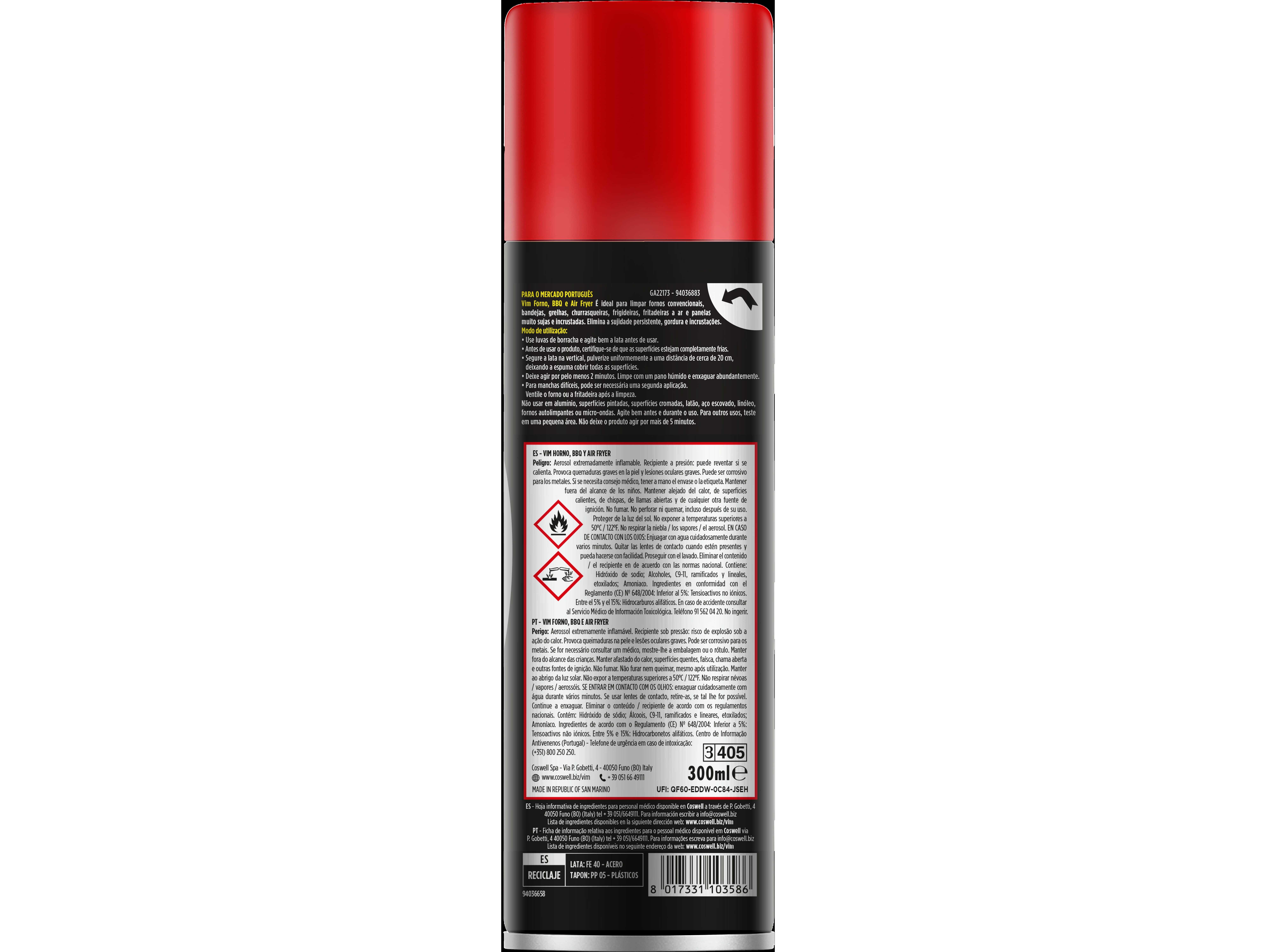 DESENGORDURANTE VIM BBQ&AIRFRYER SPRAY 300ML image number 1