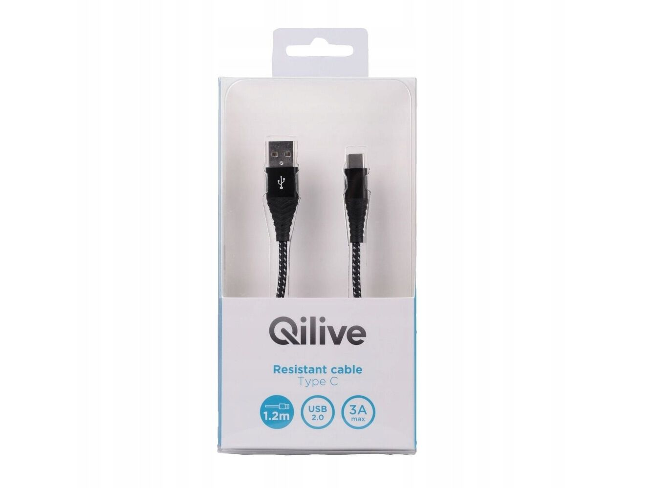 CABO USB-C QILIVE 142747 PRETO 1.2M