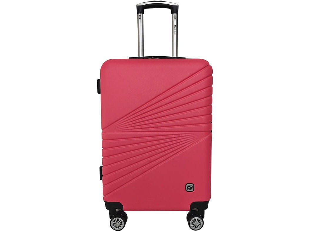 MALA DE VIAGEM M&Eacute;DIA R&Iacute;GIDA AIRPORT ROSA 8 RODAS 60X40X23CM image number 0