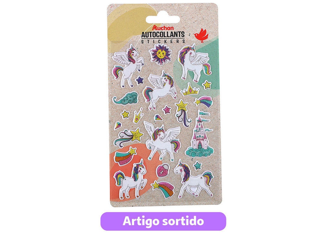 STICKERS GLITTER AUCHAN MODELOS SORTIDOS image number 2