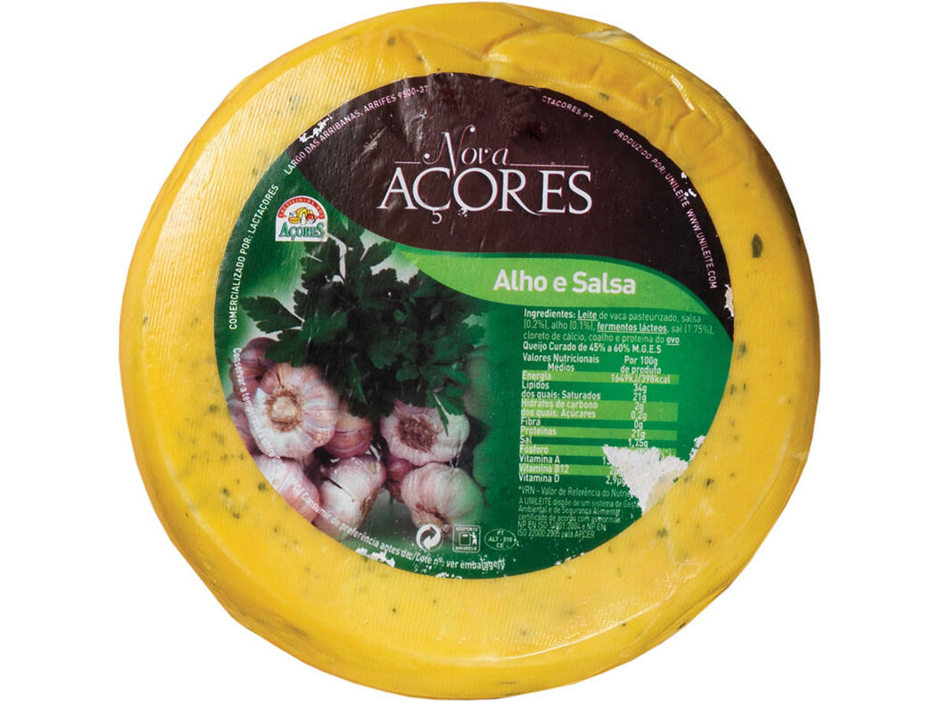 QUEIJO NOVA A&Ccedil;ORES PRATO ALHO E SALSA KG image number 1