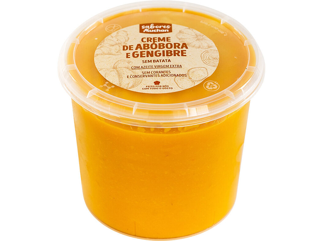 CREME DE AB&Oacute;BORA E GENGIBRE SABORES AUCHAN SEM BATATA 900 G