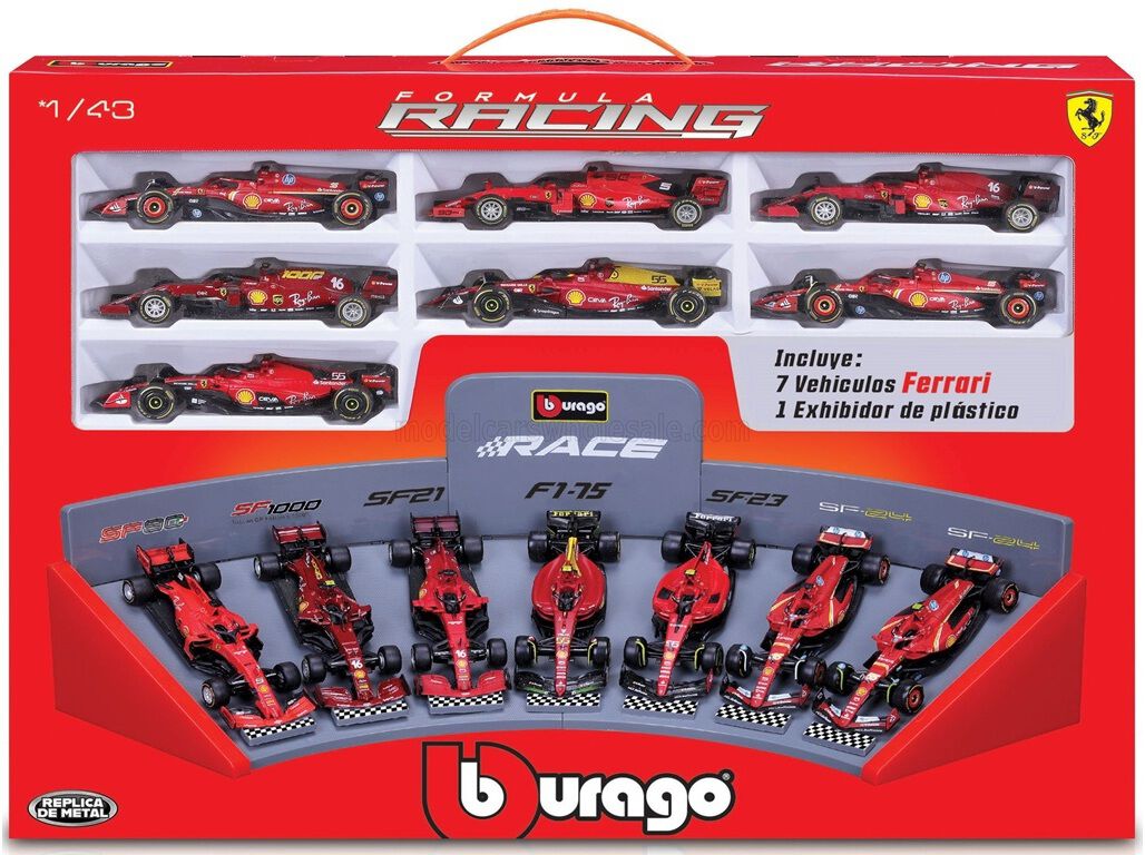 SET 7XF1 FERRARI BBURAGO ESC. 1:43