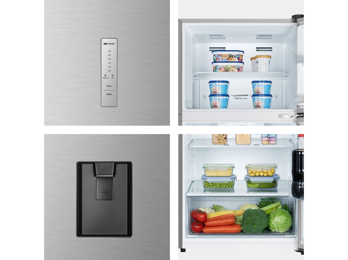 FRIGOR&Iacute;FICO 2 PORTAS HISENSE RT600N4WC2 (NO FROST E 185CM 467L LOOK INOX) image number 4
