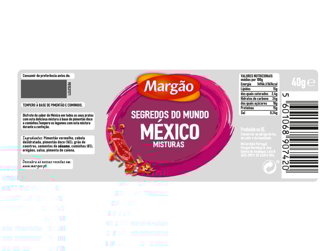 ESPECIARIAS MARG&Atilde;O SEGREDOS DO MUNDO M&Eacute;XICO 40G image number 1