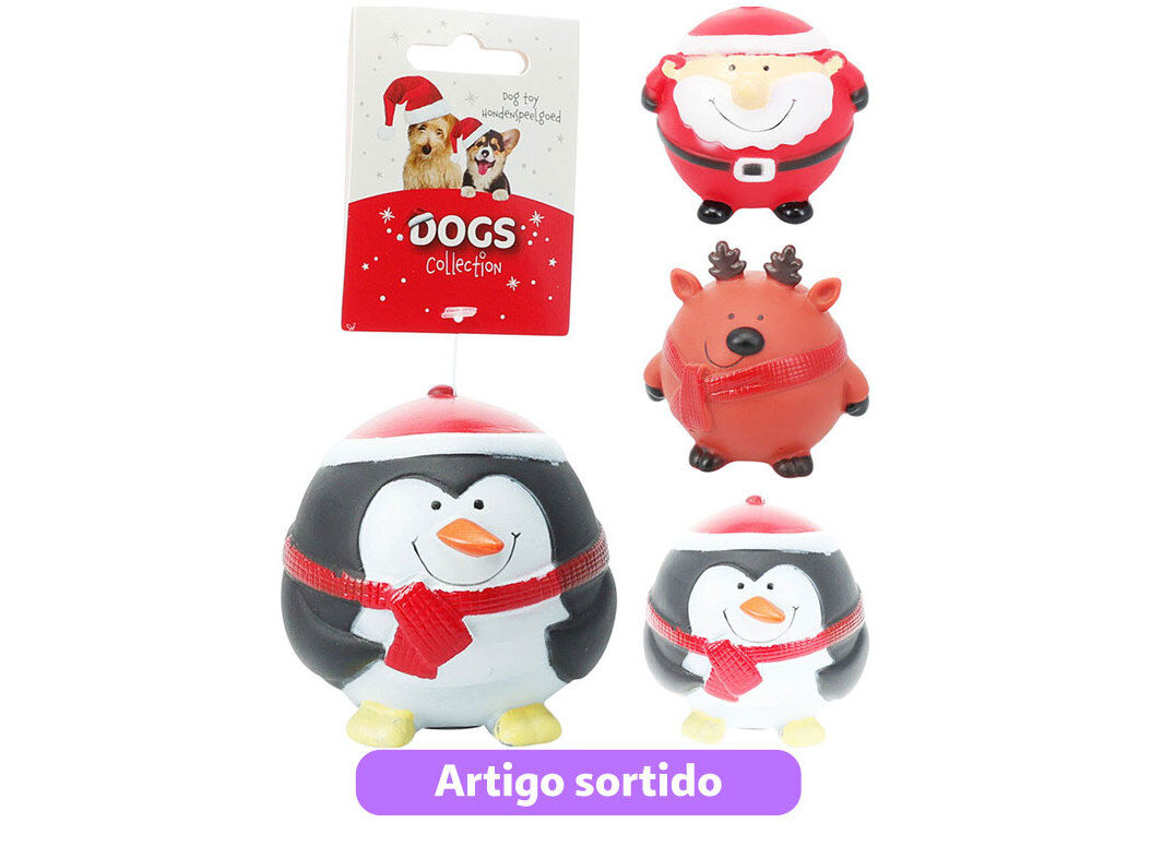 BRINQUEDO C&Atilde;O DOGS COLLECTION NATAL VINIL MODELOS SORTIDOS