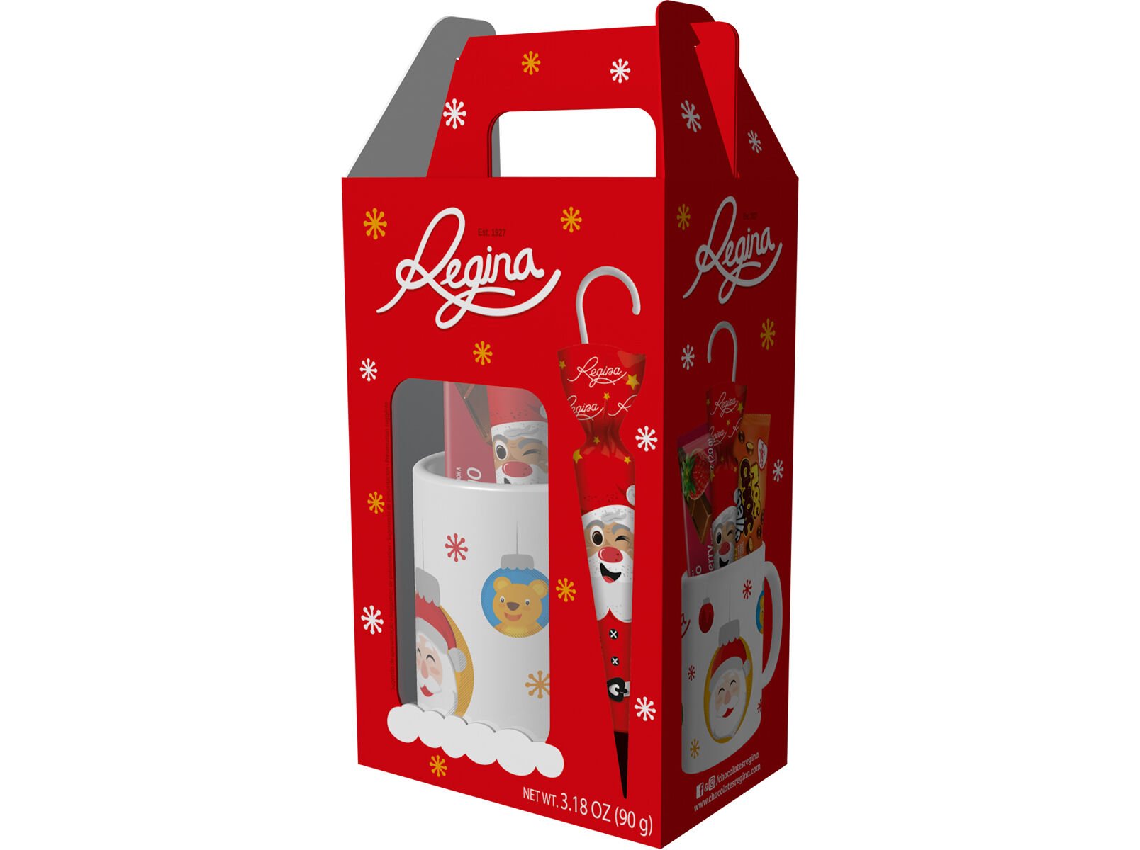 CHOCOLATE DE LEITE REGINA CANECA DE NATAL 90G image number 0