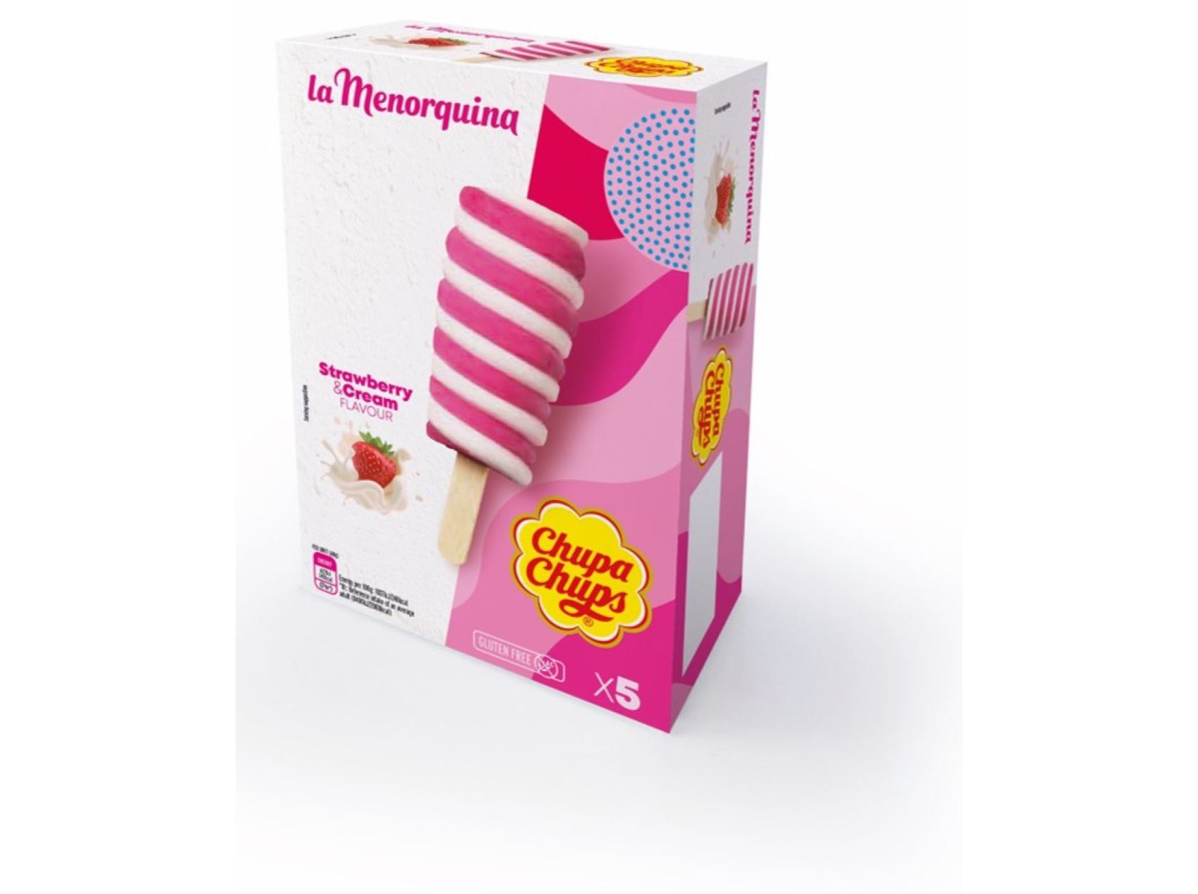 GELADO CHUPA CHUPS NATA MORANGO 5X50ML image number 1