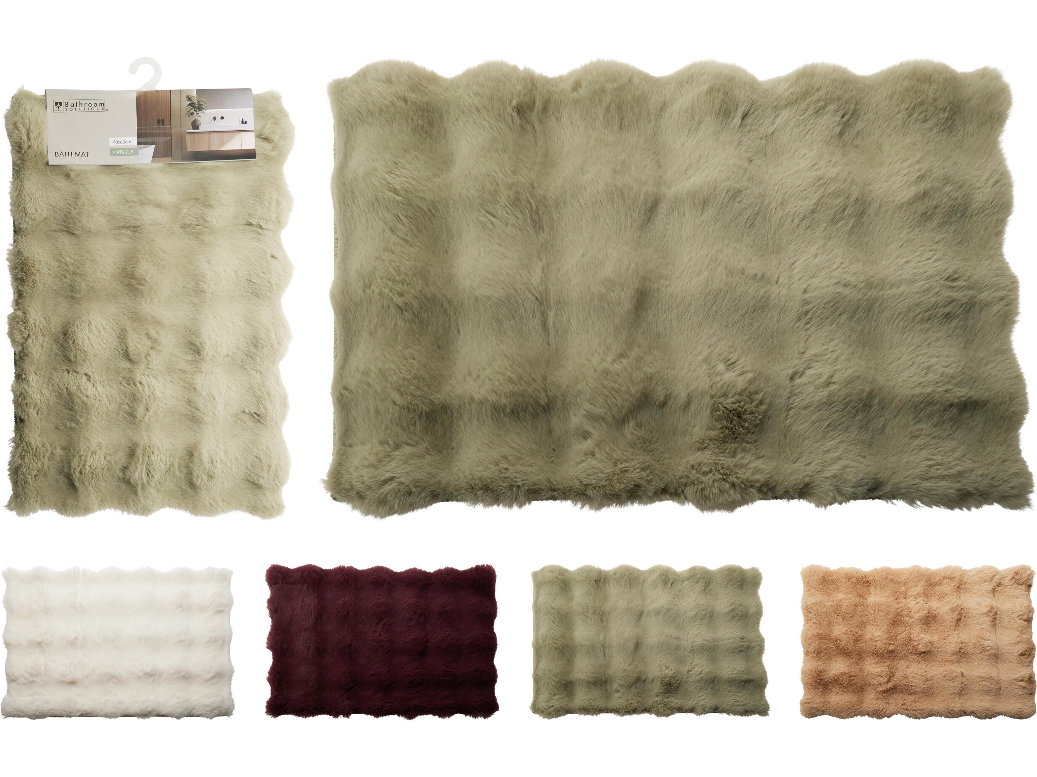 TAPETE WC BATH SOLUT 60X40CM CORES SORTIDAS image number 1
