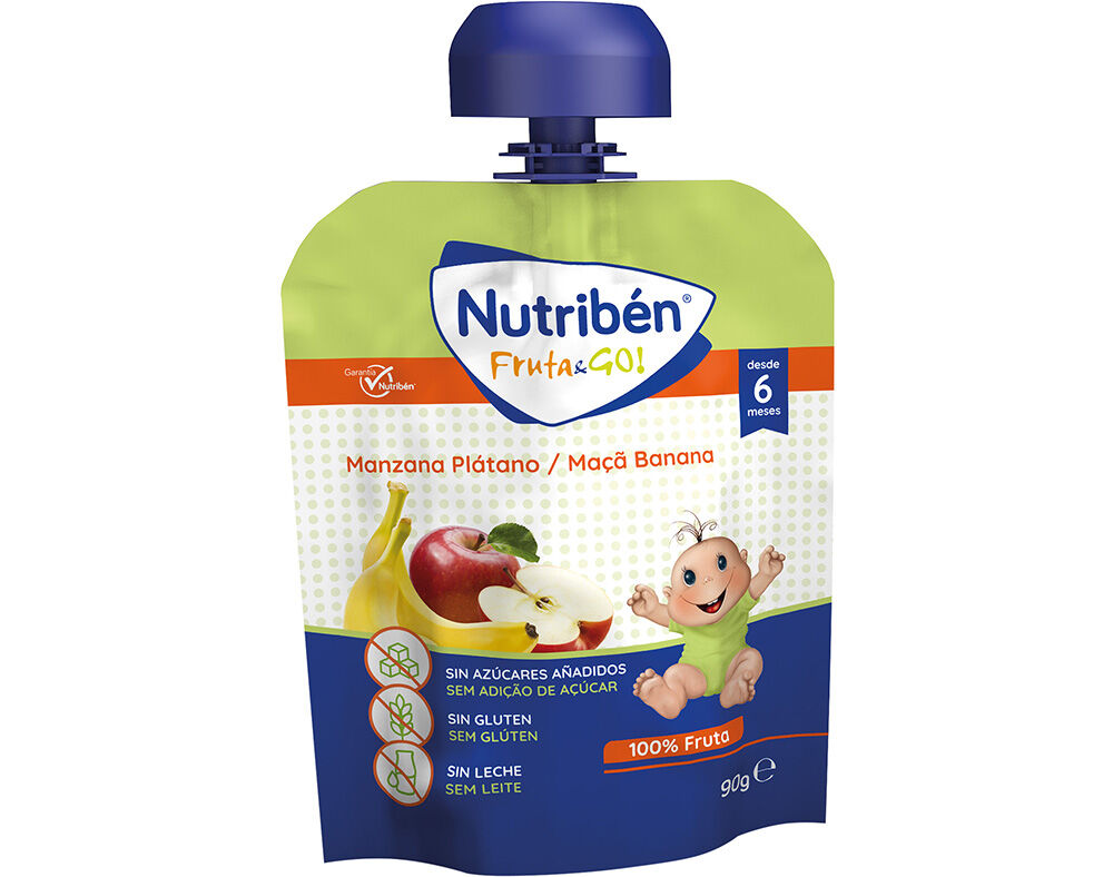 SAQUETAS FRUTA&GO NUTRIBEN MA&Ccedil;&Atilde; E BANANA 90G image number 0