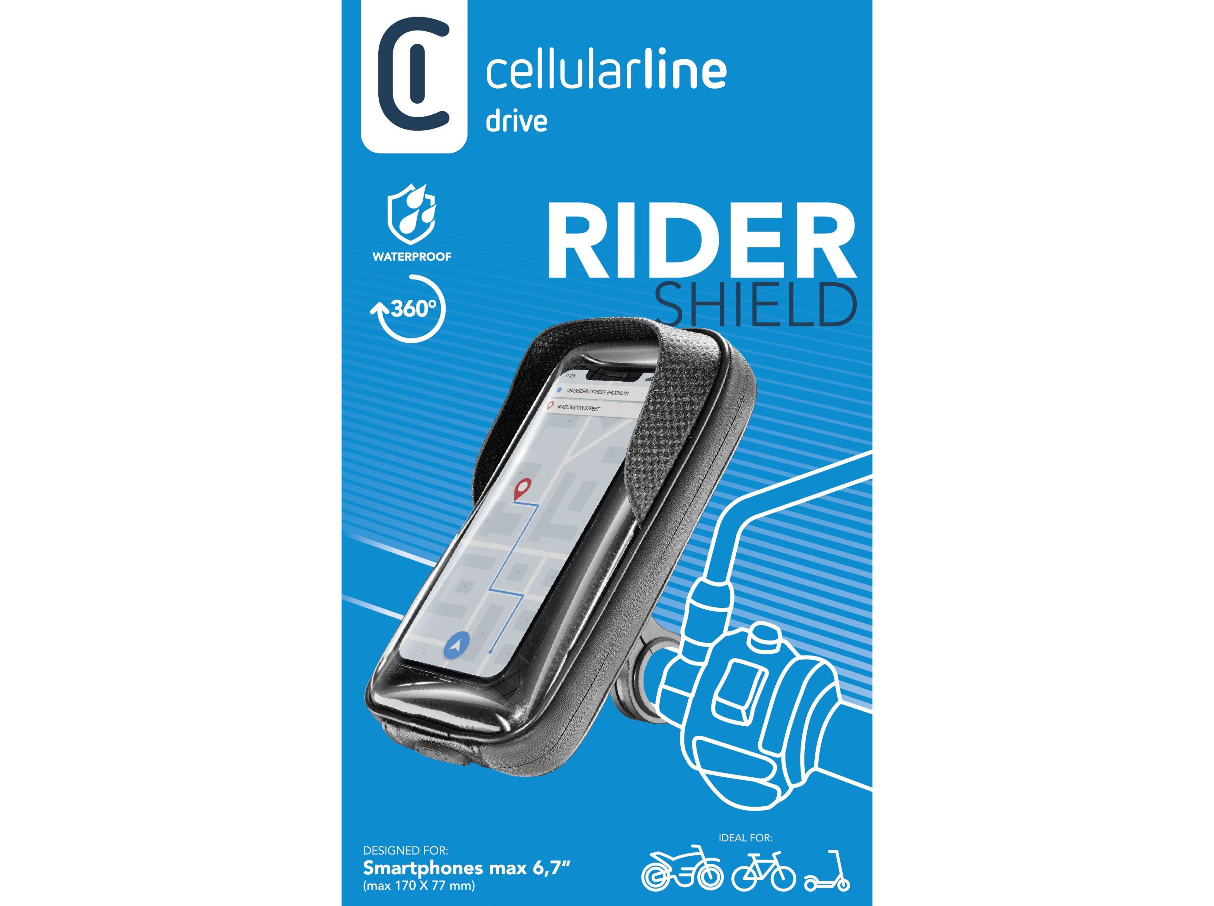 SUPORTE TELEM&Oacute;VEL PARA MOTO CELLULARLINE MOTOHOLDERCASEK 6.7" image number 1