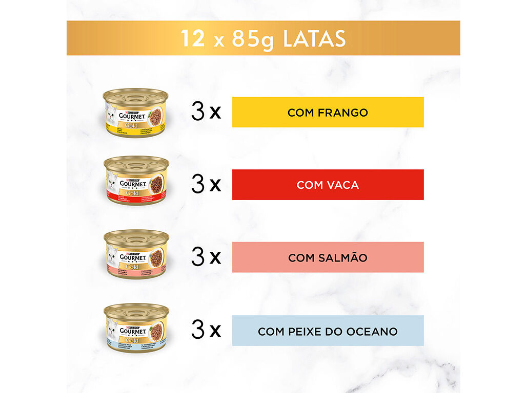 COMIDA H&Uacute;MIDA GATO GOURMET GOLD DEL&Iacute;CIAS SUCULENTAS 12X85G image number 2