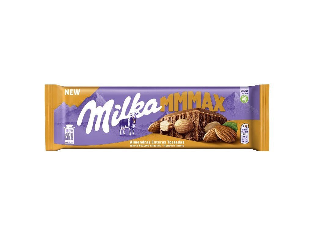 CHOCOLATE DE LEITE MILKA AM&Ecirc;NDOAS INTEIRAS 270 G image number 1