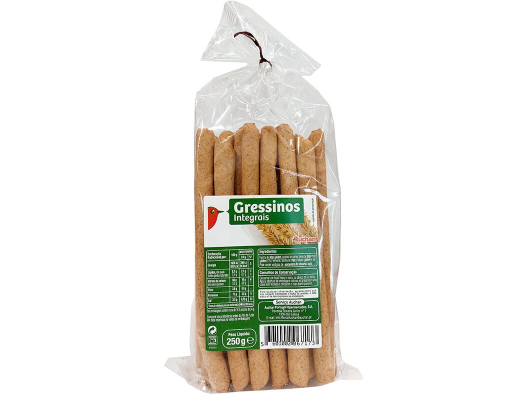 GRESSINOS AUCHAN INTEGRAIS 250G image number 0